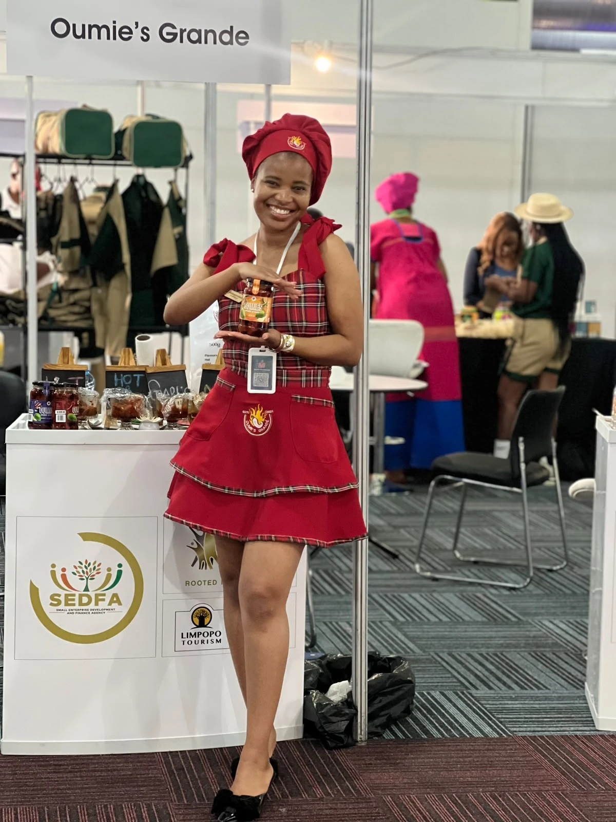 Muofhe Ratshikombo at an international exhibition